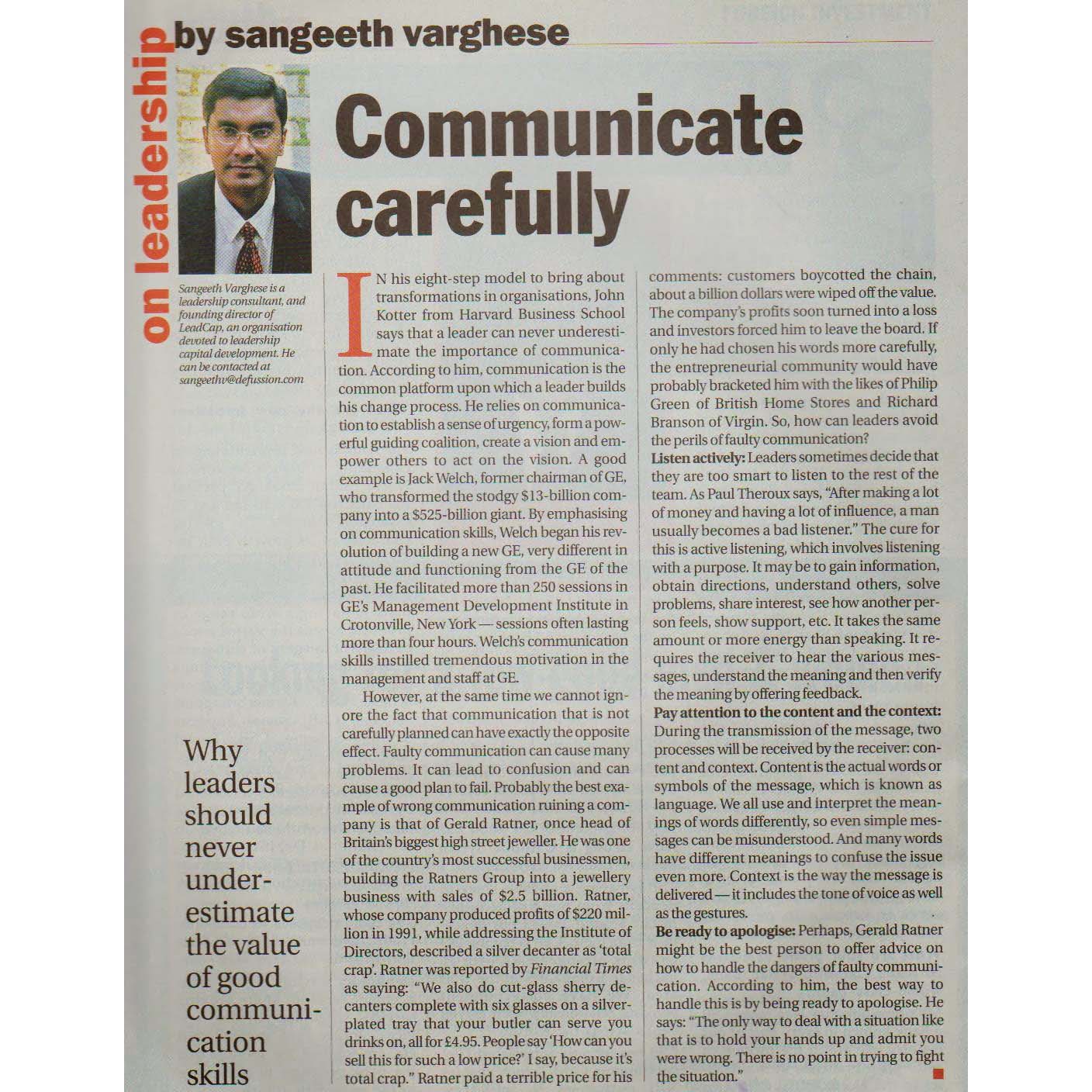 BusinessWorld 30 October 2006